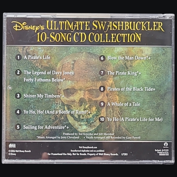 MUSIC CD 2006 PIRATES OF THE CARIBBEAN ULTIMATE SWASHBUCKLER 10-SONG COLLECTION - Picture 3 of 3